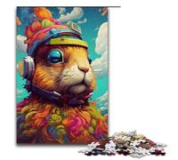Puzzles for Adults 1000 Piece Robot Squirrel by SplattersLots of Thick Coloured Clour Pattern Assembly Help The Brain Exercise Addictive Toys to Cultivate Patience 75x50cm