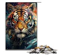 Puzzles for Adults 1000 Piece Robot Tiger by SplattersLots of Thick Coloured Cloud Family Fun Puzzle Great Gift for Teenager Age 14 Years Up 1000 PCS