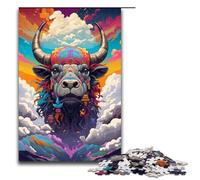 Puzzles for Adults 1000 Piece Robot Yak by SplattersLots of Thick Coloured Clouds Family Fun Puzzle Great Gift for Teenager Age 14 Years Up 1000 PCS