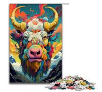 Puzzles for Adults 1000 Piece Robot Yak by SplattersLots of Thick Coloured Clouds Jigsaw Puzzle Home Educational Games DIY Toys Great Gift for Games 1000 PCS