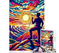 Puzzles for Adults 1000 Piece Rock Climbing Wpap Pop Art Practical Game Stress Reliever Home Decoration Toys Fun Activities at Home (50x75cm)