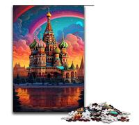 Puzzles for Adults 1000 Piece Russia Red Square Pattern Assembly Help The Brain Exercise Addictive Toys to Cultivate Patience 75x50cm