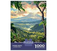 Puzzles for Adults 1000 Piece Rwanda Volcanoes Landscape Jigsaw Brain Teaser Game Presents for Women Unique Birthday And Xmas Gifts 52x38cm/1000pcs