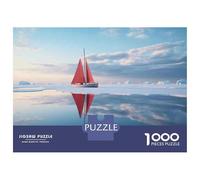 Puzzles for Adults 1000 Piece Sailboat Reflection on Ice Jigsaw for Adults Relax Games Difficult Hard Unique Birthday And Xmas Gifts 70x50cm/1000pcs