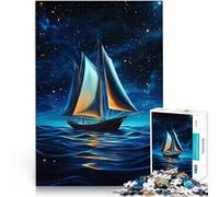 Puzzles for Adults 1000 Piece Sailing Under Stars Made of cardboard for 14+ Stress Reliever Difficult Challenge Gift For Birthdays。size：26x38cm/10.24x14.96inch