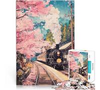 Puzzles for Adults 1000 Piece Sakura Station Stressabbau Schwierige Herausforderung Tolle Geschenke und Spielzeuge52x38cm
