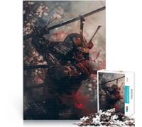 Puzzles for Adults 1000 Piece samurai cherry blossom Educational Stress Relief Toy is ideal as a gift for the whole family 50x70cm