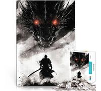 Puzzles for Adults 1000 Piece Samurai vs Dragon Stressabbau Staycation Zeit totschlagen Lustiges Geschenk52x38cm