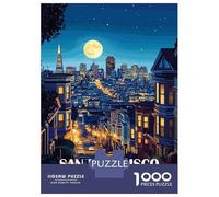 Puzzles for Adults 1000 Piece San Francisco Cityscape at Night Jigsaw for Adults Relax Games Difficult Hard Unique Birthday And Xmas Gifts 70x50cm/1000pcs