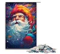 Puzzles for Adults 1000 Piece Santa Claus by SplattersLots of Thick Coloured Cloud Pattern Assembly Help The Brain Exercise Addictive Toys to Cultivate Patience 75x50cm