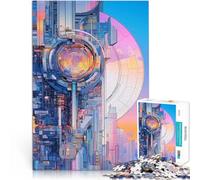 Puzzles for Adults 1000 Piece Sci-Fi Cityscape Geschenke zum Suchbegriff: "Herausfordernde Spiele" Gutes Geschenk52x38cm