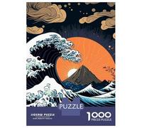 Puzzles for Adults 1000 Piece Sea Wave Japanese Art 1 Adult Jigsaw Puzzle Brain Teaser Game But Fun And Humorous Challenging Game Gifts 52x38cm/1000pcs