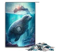 Puzzles for Adults 1000 Piece Seal Imaginary Creatures Pattern Assembly Help The Brain Exercise Addictive Toys to Cultivate Patience 75x50cm