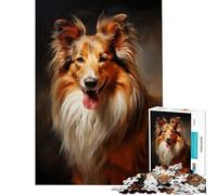 Puzzles for Adults 1000 Piece Shetland Sheepdog Toys Educational Games Brain Teaser Game Staycation Kill Time Gifts Birthday (Size 75x50cm)