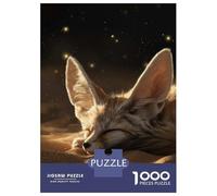 Puzzles for Adults 1000 Piece Sleeping Fennec Fox in The Desert Adult Jigsaw Puzzle Brain Teaser Game But Fun And Humorous Challenging Game Gifts 52x38cm/1000pcs