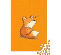Puzzles for Adults 1000 Piece Sleepy Fox Illustration-2 Adult Jigsaw Puzzle Brain Teaser Game But Fun And Humorous Challenging Game Gifts 52x38cm/1000pcs