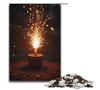 Puzzles for Adults 1000 Piece Small Fireworks Pattern Assembly Help The Brain Exercise Addictive Toys to Cultivate Patience 1000 PCS(38x26cm)