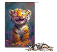 Puzzles for Adults 1000 Piece Smiling Baby Tiger Pattern Assembly Help The Brain Exercise Addictive Toys to Cultivate Patience 75x50cm