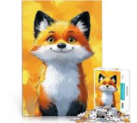 Puzzles for Adults 1000 Piece Smiling Fox Illustration Herausfordernd Schwierig Tolle Geschenke und Spielzeuge75x50cm