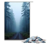 Puzzles for Adults 1000 Piece Smoke-covered Cold Forest Pattern Assembly Help The Brain Exercise Addictive Toys to Cultivate Patience 1000 PCS(75x50cm)