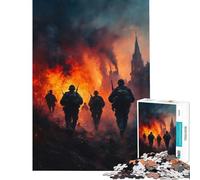 Puzzles for Adults 1000 Piece Soldiers in Wartime Jigsaw 1000 Pieces Home Decoration Toys Precision Cutting Christmas Birthday Gifts (38x52cm)