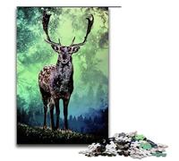 Puzzles for Adults 1000 Piece Soul of The Deer Pattern Assembly Help The Brain Exercise Addictive Toys to Cultivate Patience 75x50cm