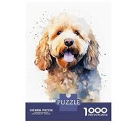 Puzzles for Adults 1000 Piece Spanish Water Dog Puzzle for Adults Brain Teaser Game Home Decoration Christmas Birthday Gifts 38x26cm/1000pcs
