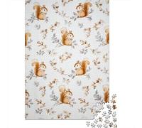 Puzzles for Adults 1000 Piece Squirrel Fabric by The Yard Puzzle for Adults Relaxing Games Staycation Kill Time Unique Birthday And Xmas Gifts 70x50cm/1000pcs