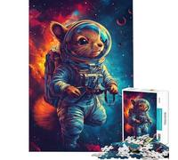 Puzzles for Adults 1000 Piece Squirrel in Space Jigsaws for Adults Puzzle Staycation Kill Time for Birthday, Chrismas Birthday And Unique Gifts (Size 38x26cm)