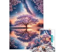 Puzzles for Adults 1000 Piece Starlit Sakura Sanctuary Jigsaws for Adults Toy Wall Decor Presents for Women Unique Birthday And Xmas Gifts (Size 50x75cm)