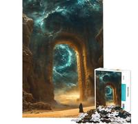 Puzzles for Adults 1000 Piece Starry Gateway to Infinity Jigsaw 1000 Pieces Home Decoration Toys Precision Cutting Christmas Birthday Gifts (38x52cm)