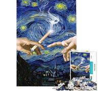 Puzzles for Adults 1000 Piece Starry Night Pass Joint No Judgment Jigsaws for Adults Puzzle Staycation Kill Time for Birthday, Chrismas Birthday And Unique Gifts (Size 50x75cm)