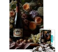 Puzzles for Adults 1000 Piece Still Life with Cheese Educational Game Learning Educational Toys Secret Santa Gifts Improve Memory (Size 38x26cm)