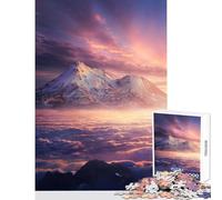 Puzzles for Adults 1000 Piece Sunset Mountains Clouds Jigsaws for Adults Puzzle Staycation Kill Time for Birthday, Chrismas Birthday And Unique Gifts (38x52cm)