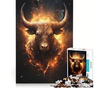 Puzzles for Adults 1000 Piece Taurus Zodiac Sign Toy Wall Decor Challenging To Complete Unique Birthday And Gifts 38x52cm