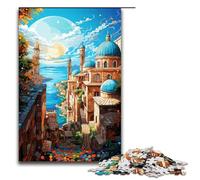 Puzzles for Adults 1000 Piece The Colorful Psychedelia of Dubrovnik’s Old Town Jigsaw Puzzle Home Educational Games DIY Toys Great Gift for Games 75x50cm