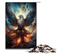 Puzzles for Adults 1000 Piece The Colorful Psychedelia of Galaxy Phoenix Pattern Assembly Help The Brain Exercise Addictive Toys to Cultivate Patience 75x50cm