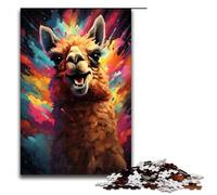 Puzzles for Adults 1000 Piece The Colorful Psychedelia of Space Alpacas Toy Intellectual Game Is Ideal As A Gift for The Whole Family 75x50cm