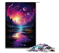 Puzzles for Adults 1000 Piece The Colorful Psychedelia of The Cosmic Lake Jigsaw Birthday Present Gifts for And Teenager Age 14 Years Up 75x50cm