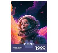 Puzzles for Adults 1000 Piece The Female Astronaut Puzzle for Adults Brain Teaser Game Home Decoration Christmas Birthday Gifts 52x38cm/1000pcs