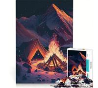Puzzles for Adults 1000 Piece The Lake Campfire Toy Wall Decor Challenging To Complete Unique Birthday And Gifts 50x75cm
