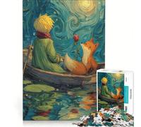 Puzzles for Adults 1000 Piece The Little Prince And The Fox Toy Wall Decor Challenging To Complete Unique Birthday And Gifts 38x52cm