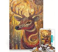Puzzles for Adults 1000 Piece The Majestic Stag Toy Wall Decor Challenging To Complete Unique Birthday And Gifts 50x75cm
