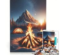 Puzzles for Adults 1000 Piece The Mountain Campfire Toy Wall Decor Challenging To Complete Unique Birthday And Gifts 50x75cm