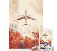 Puzzles for Adults 1000 Piece The Natural Aviation Plane Toy Wall Decor Art Work Gift for Educational Game Enhance Love between Couples Size 50x75cm