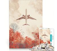 Puzzles for Adults 1000 Piece The Natural Aviation Plane Toy Wall Decor Challenging To Complete Unique Birthday And Gifts 38x26cm