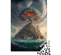 Puzzles for Adults 1000 Piece The_Painted_World_ Creative Wooden Puzzles-Puzzle Hands-on Game Jigsaw-Family Decoration 1000pcs (75x50cm)