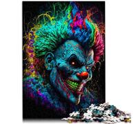 Puzzles for Adults 1000 Piece The psycho clown Pattern assembly 26x38cm Suitable for desktop decoration for for teenager Age 14 and Up