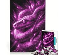 Puzzles for Adults 1000 Piece The Purple Snake Toy Wall Decor Challenging To Complete Unique Birthday And Gifts 38x52cm