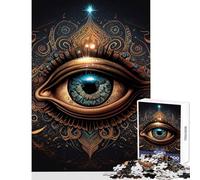 Puzzles for Adults 1000 Piece Third Eye Perception Brain Teaser Game Difficult Challenge Anti-Stress Toys Fun Activities at Home (50X75cm)